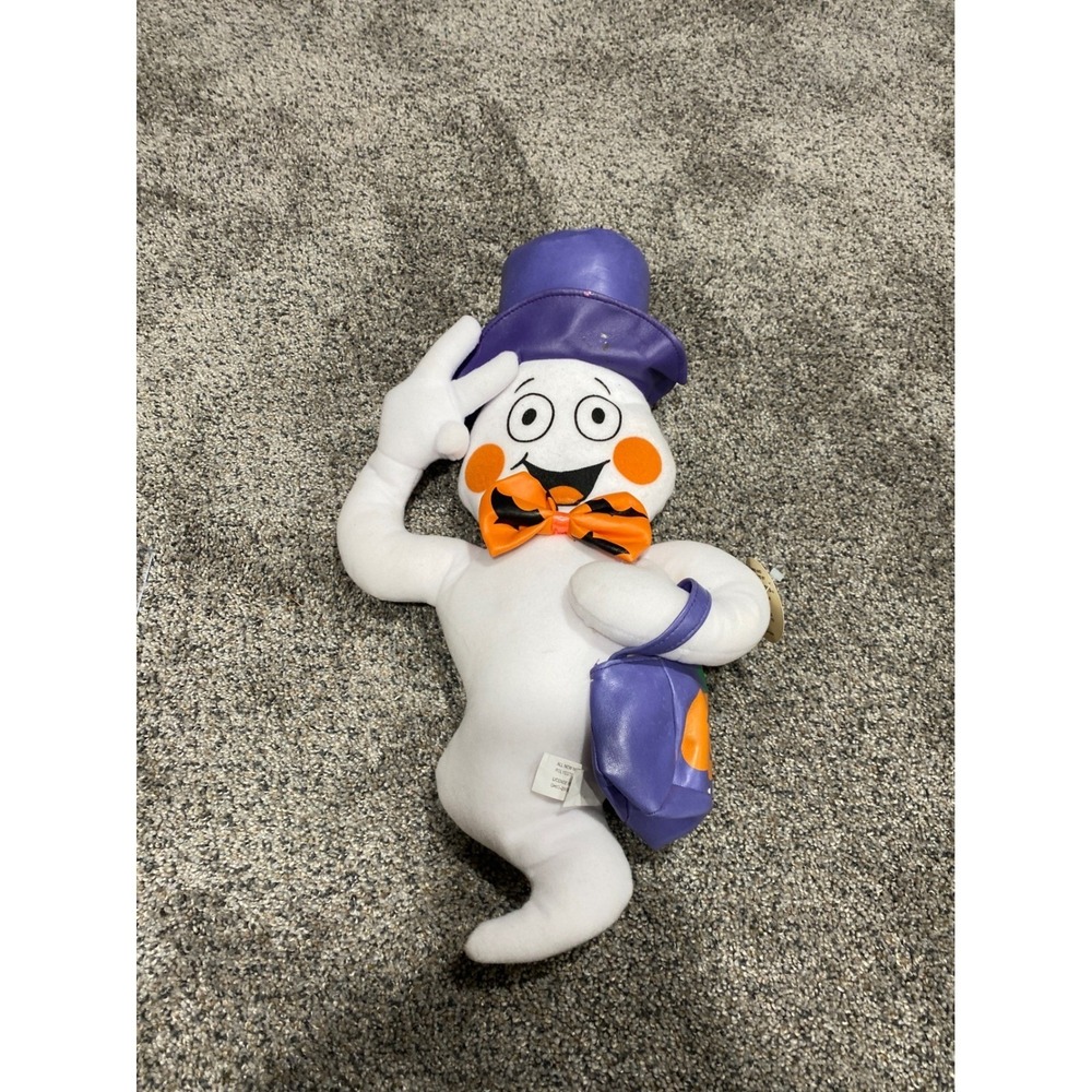 Peek-A-Boo Toys Halloween Creepers Ghost‎ Plush Purple Hat Bow Tie 2001 19 Inch